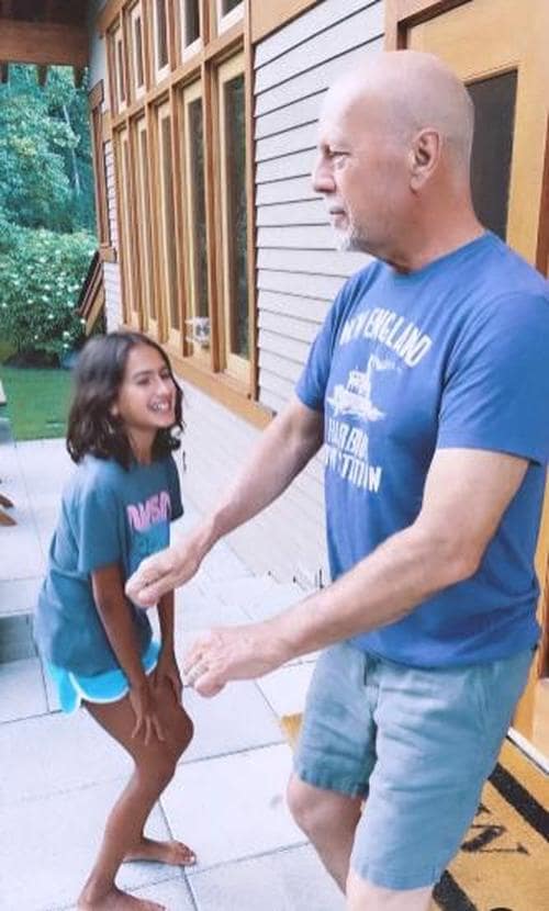 As The Aphasia Challenge Continues Bruce Willis Gets Goofy With His Daughters 