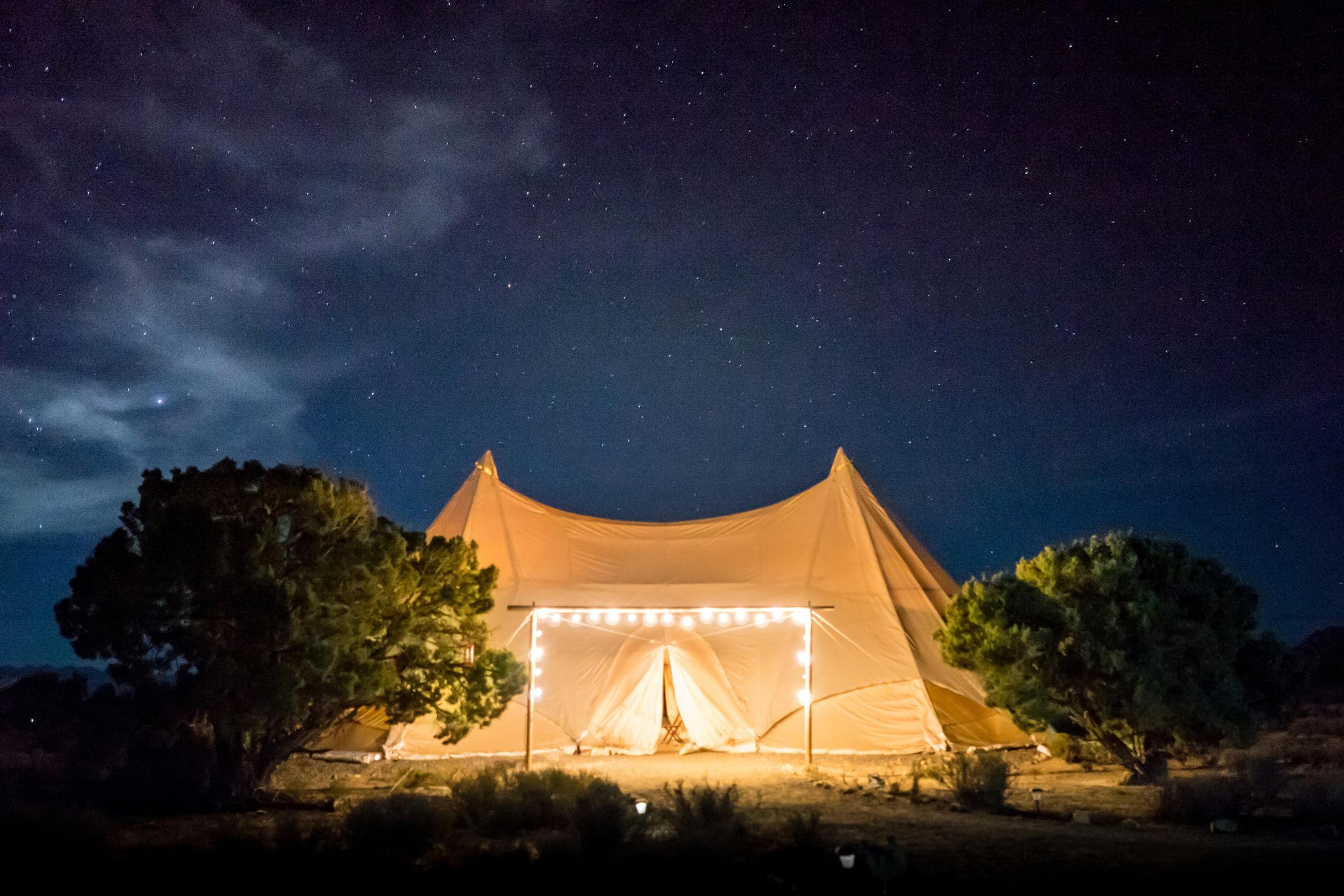 A huge lit up tent | Source: Unsplash