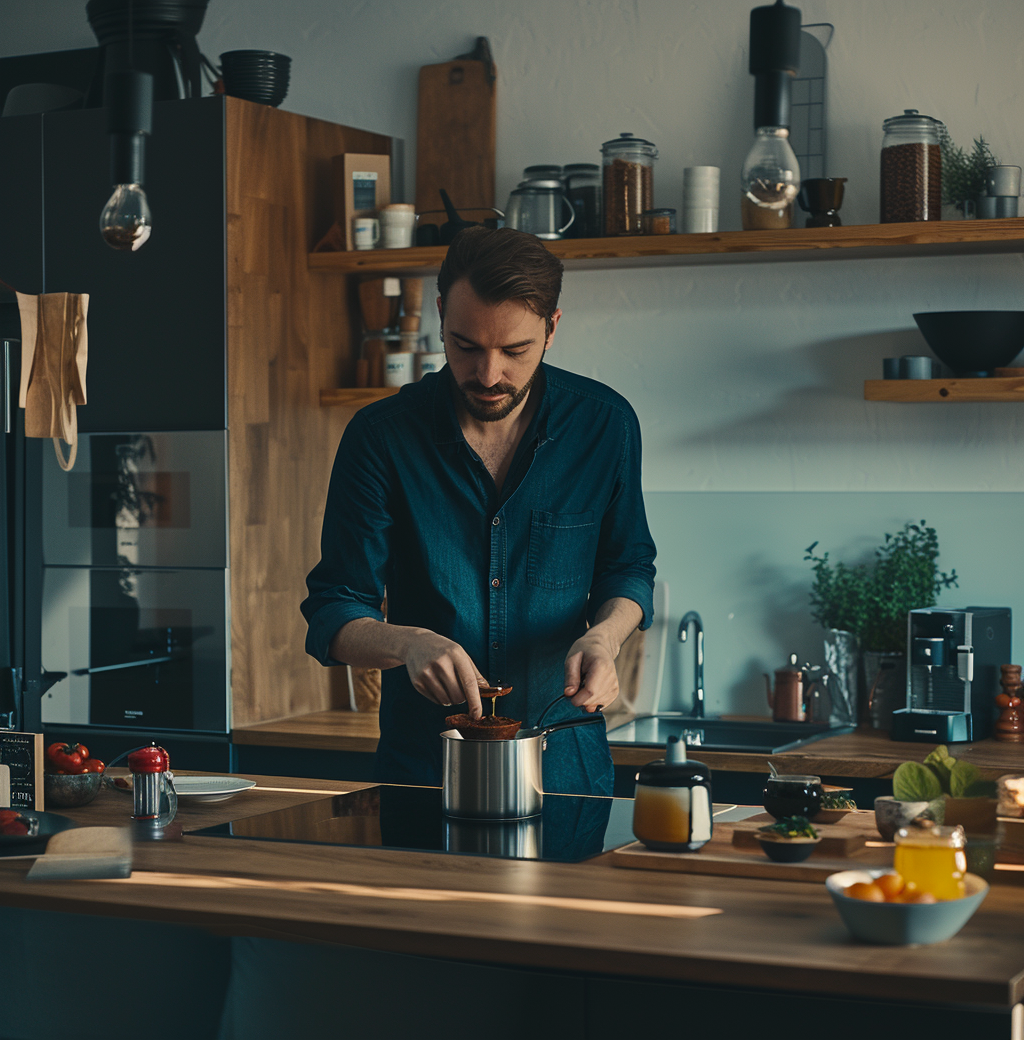 A man in the kitchen | Source: Midjourney