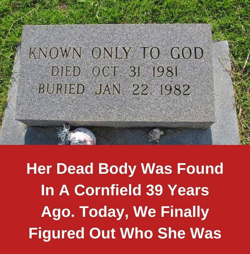 Her Dead Body Was Found In A Cornfield 39 Years Ago. Today, We Finally Figured Out Who She Was`