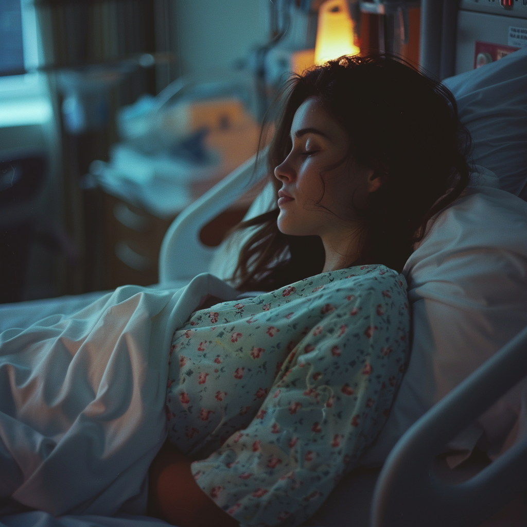 A woman in the hospital bed | Source: Midjourney