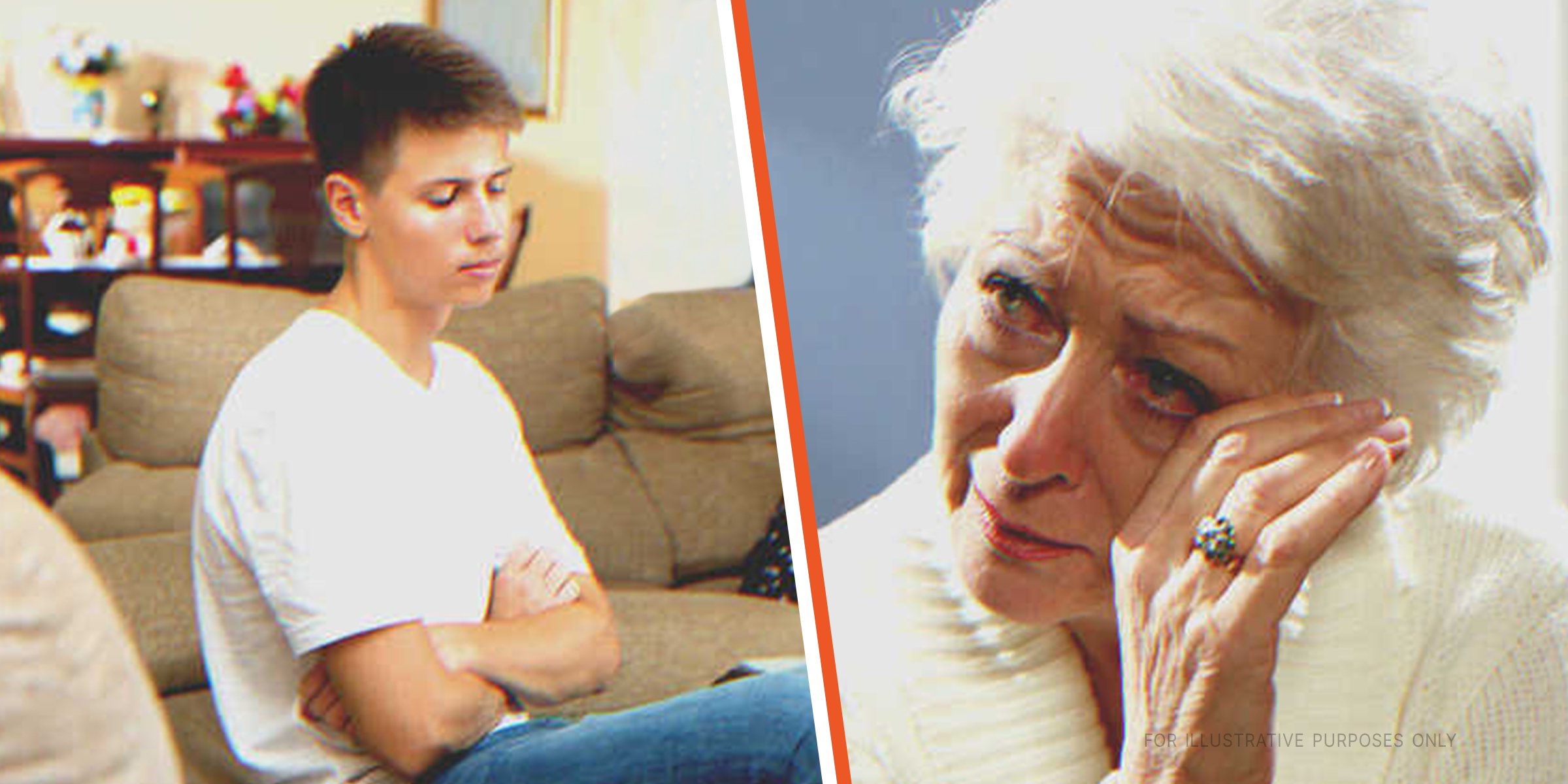 A teenage boy | An old woman. | Source: Shutterstock