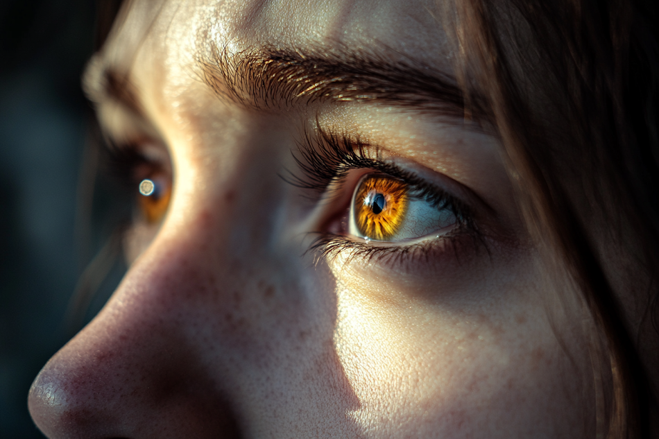 A shocked woman's eyes | Source: Midjourney