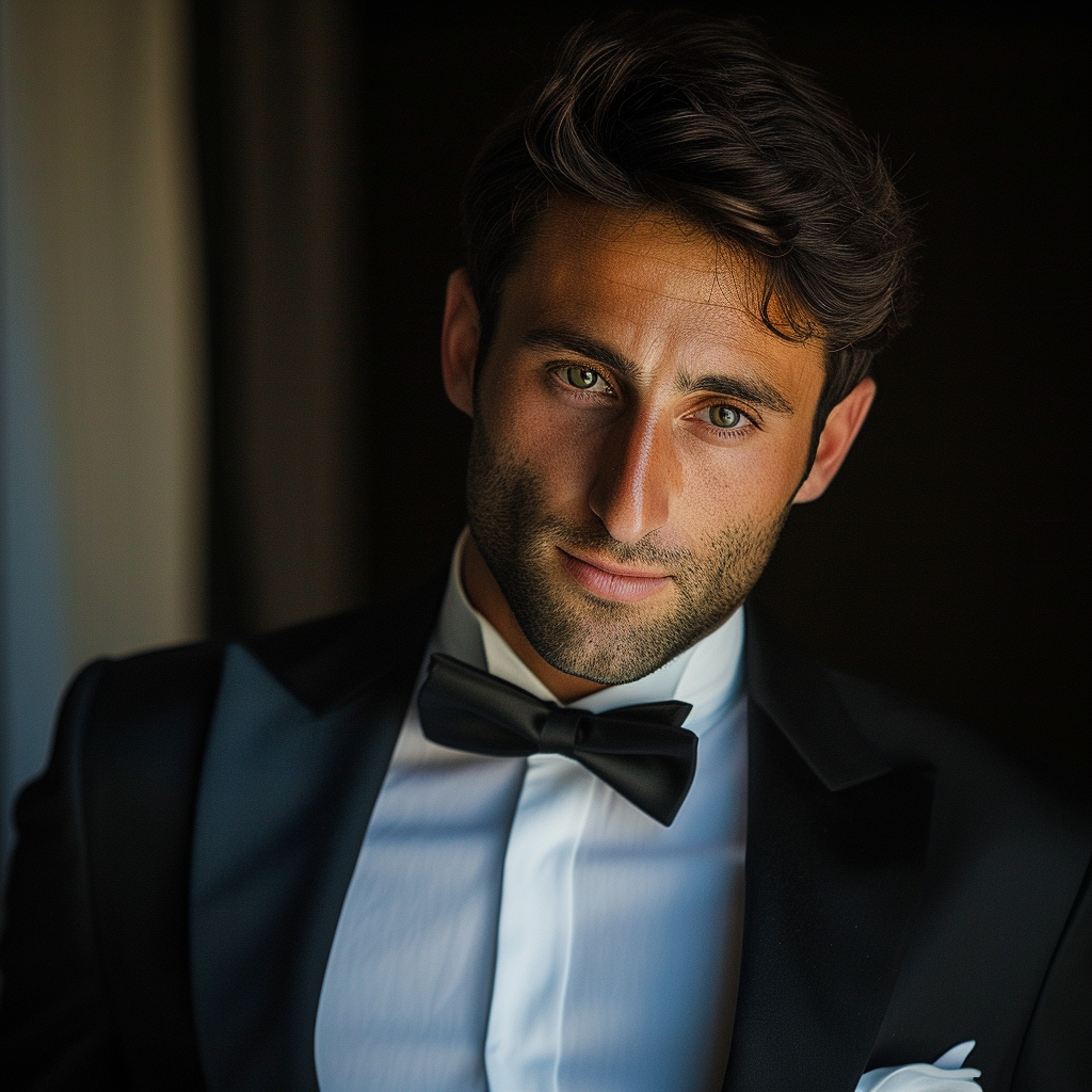 A close-up of a groom | Source: Midjourney