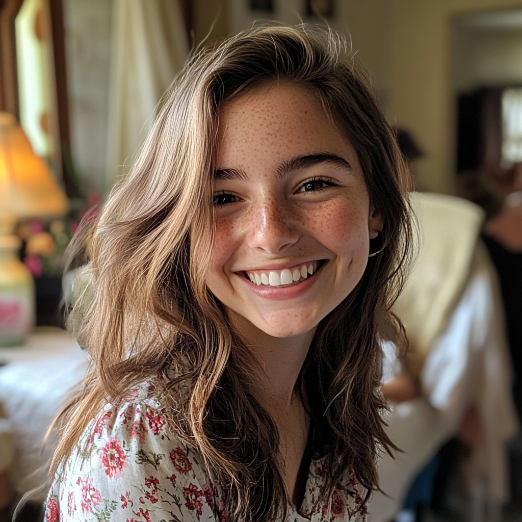 A close up of a smiling woman | Source: Midjourney