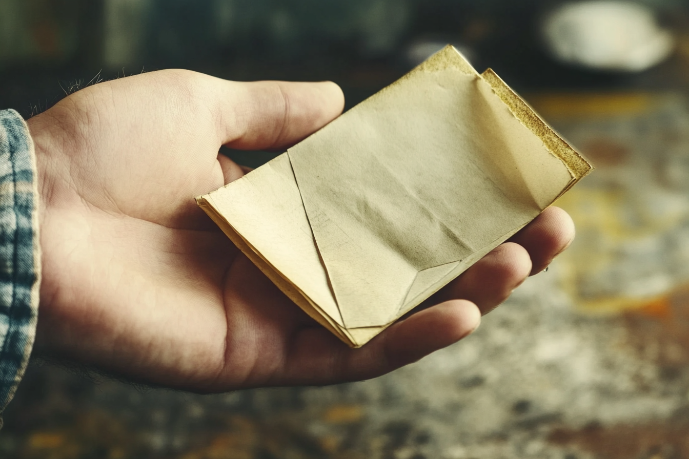 A folded note | Source: Midjourney