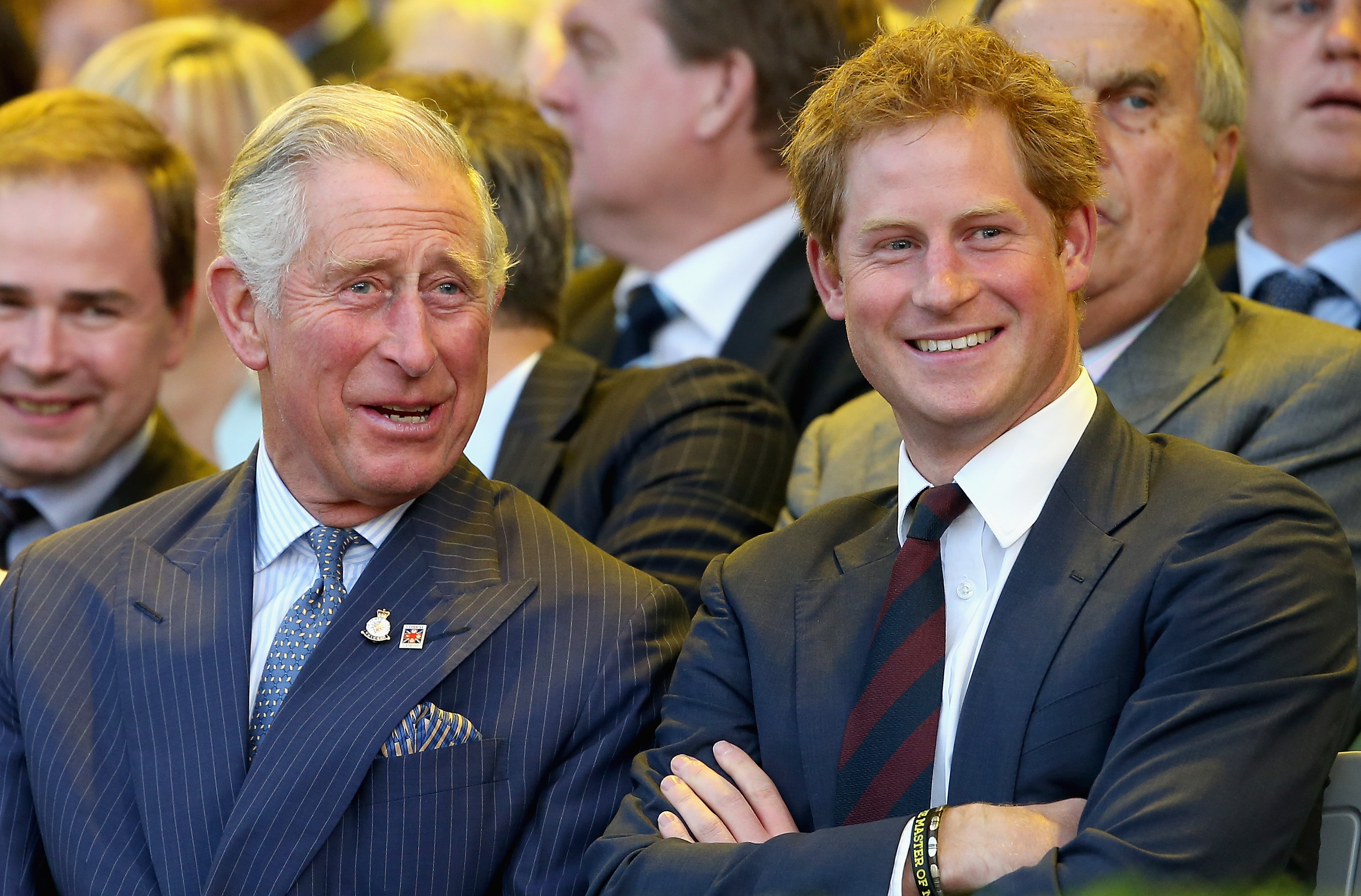 King Charles III and Prince Harry at the Invictus Games opening ceremony in London, England on September 10, 2014 | Source: Getty Images