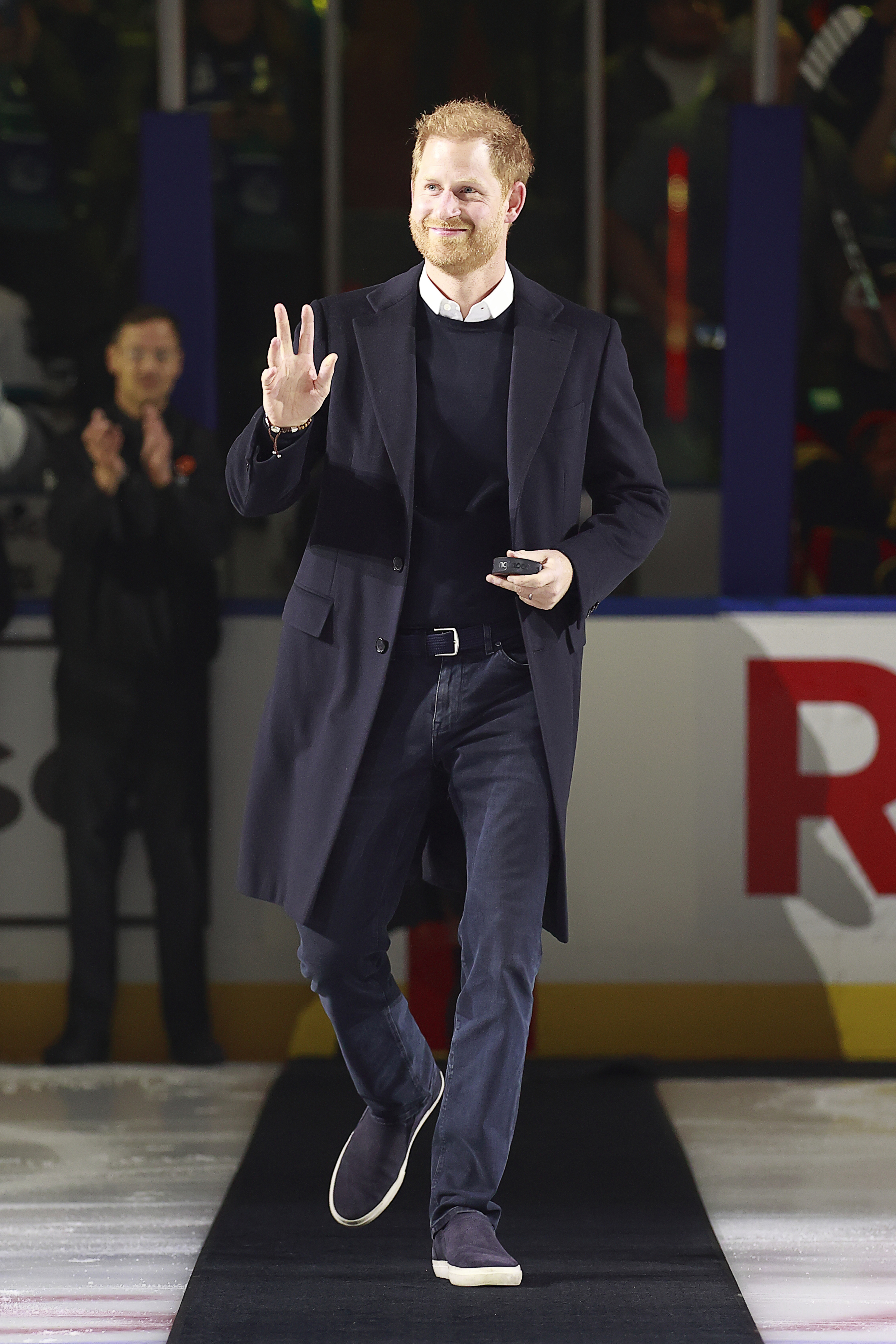 Prince Harry at the NHL game between the Vancouver Canucks and the San Jose Sharks in British Columbia, Canada on November 20, 2023 | Source: Getty Images